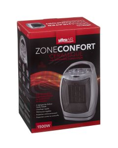 CHAUFFERETTE CÉRAMIQUE PORTABLE 1500W avec CONTRÔLE OSCILLANT