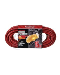 POUR L'EXTÉRIEUR 14/3 SJTW - PRISE TRIPLE LUMINEUSE