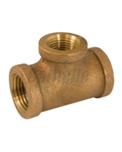 TÉ RÉDUCTEUR EN BRONZE 1" x 1" x 1/2" 