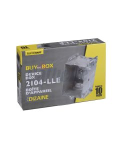 2-1/2" DEEP SINGLE GANG DEVICE BOX - GANGABLE - 10/PK 