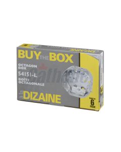 4" OCTAGON BOX w/CABLE CLAMPS - 6/PK