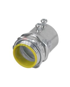 1-1/2" E.M.T. CONNECTOR - STEEL w/INSULATED THROAT
