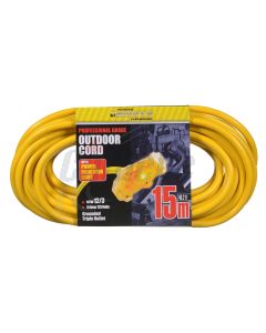HEAVY DUTY OUTDOOR 12/3 SJTW - LIGHTED TRIPLE OUTLET