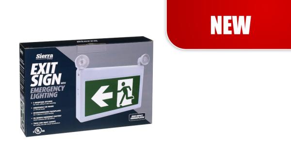 Combination EXIT SIGN with EMERGENCY LIGHTING