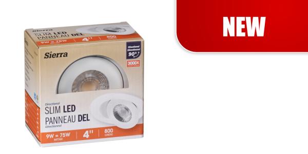 New slim 4" LED directional recessed fixture