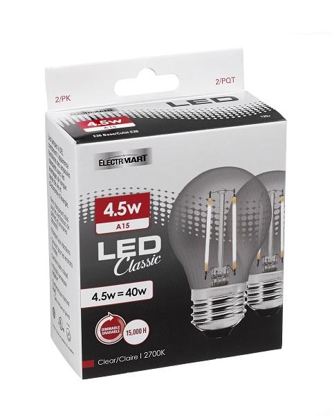 New 4.5W A15 Filament LED Light Bulb